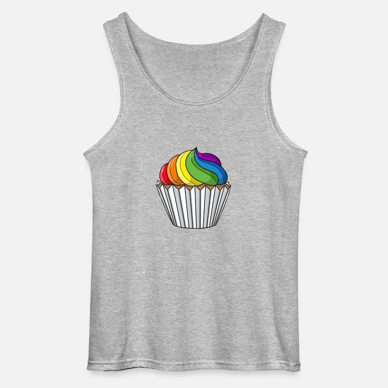 Gay Pride Cupcake - Gildan Männer Tank Top - Grau meliert
