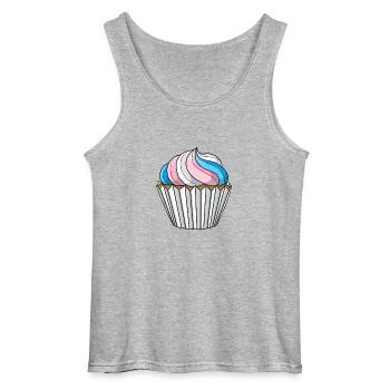 Transgender Pride Cupcake - Gildan Men’s Tank Top - sports grey - Front