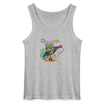 Planet Closed - Gildan Men’s Tank Top - sports grey - Front