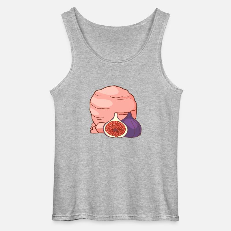 Feigenfrucht Eis Speiseeis Eiskrem Eiscreme - Gildan Männer Tank Top - Grau meliert