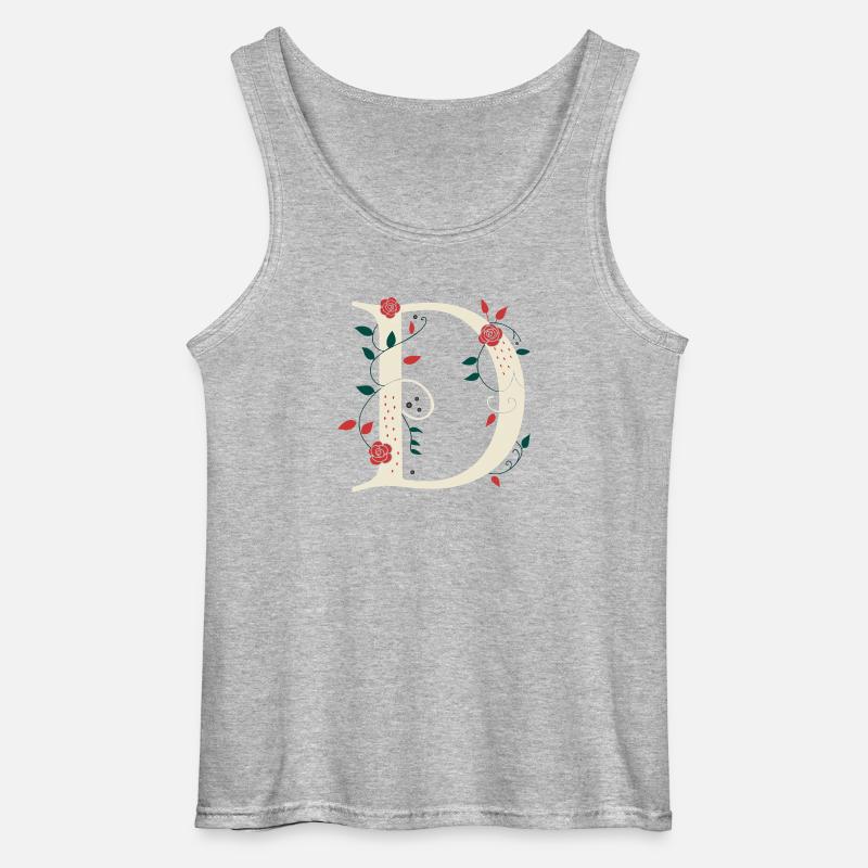 Buchstabe D Monogramm Retro - Gildan Männer Tank Top - Grau meliert