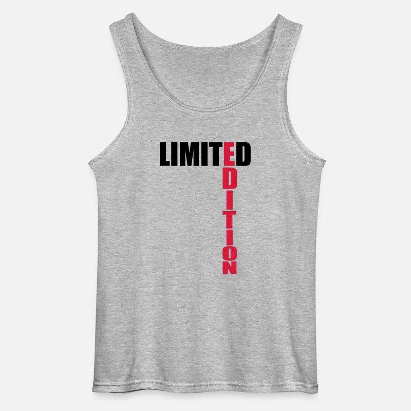 Limited Edition Text Logo - Gildan Männer Tank Top - Grau meliert
