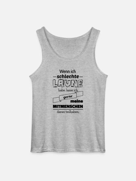Schlechte Laune - Gildan Männer Tank Top - Grau meliert