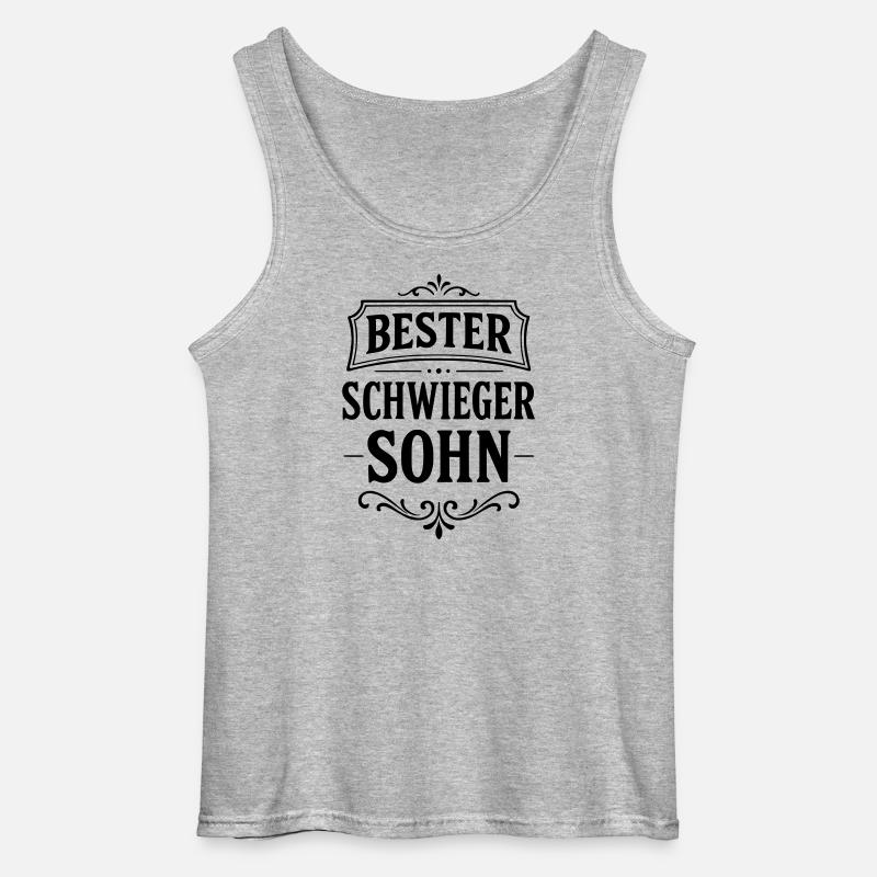 Bester Schwiegersohn Geschenk von Schwiegereltern - Gildan Männer Tank Top - Grau meliert