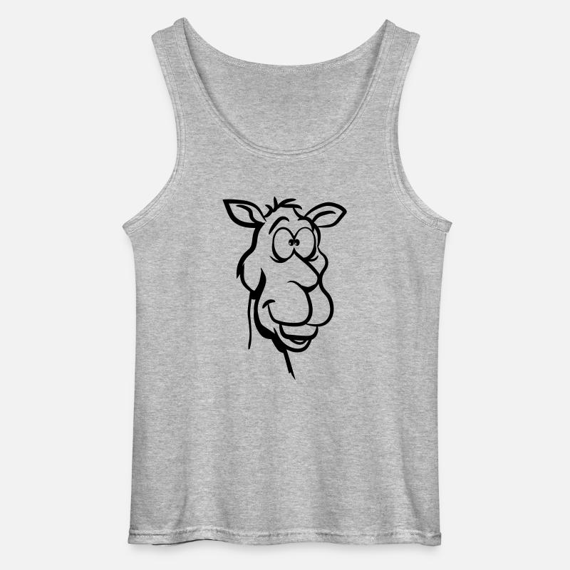 Kamel witzig tier lustig - Gildan Männer Tank Top - Grau meliert