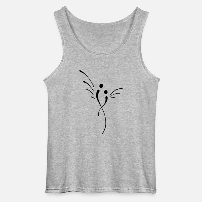engel, - Gildan Männer Tank Top - Grau meliert