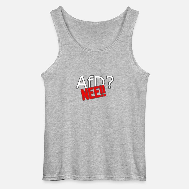 AfD? Nee! - Gildan Männer Tank Top - Grau meliert