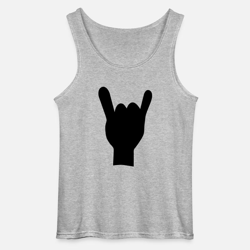 Rock and roll hand de - Gildan Männer Tank Top - Grau meliert