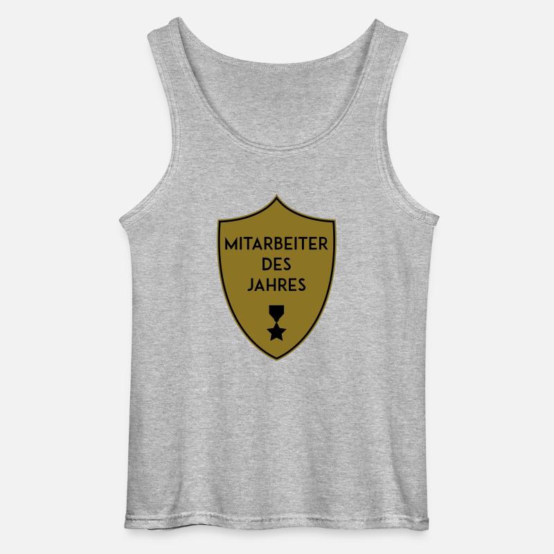 MITARBEITER DES JAHRES - Gildan Männer Tank Top - Grau meliert
