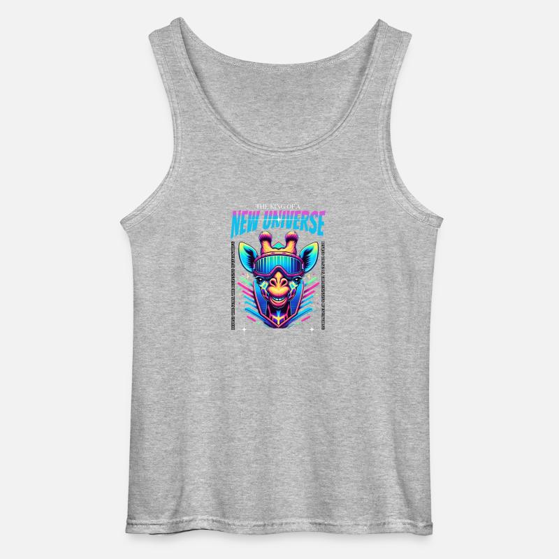 King Giraffe - Gildan Männer Tank Top - Grau meliert