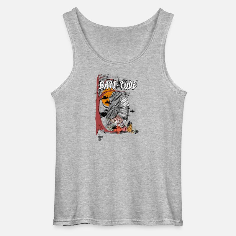 Batt-itude - Gildan Männer Tank Top - Grau meliert