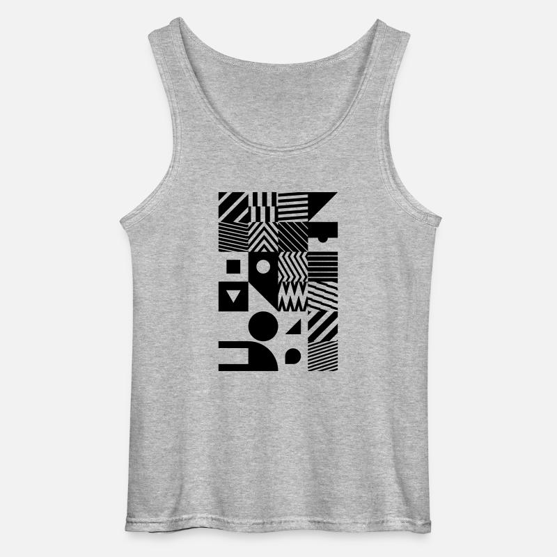 Minimal Muster Abstrakt - Gildan Männer Tank Top - Grau meliert