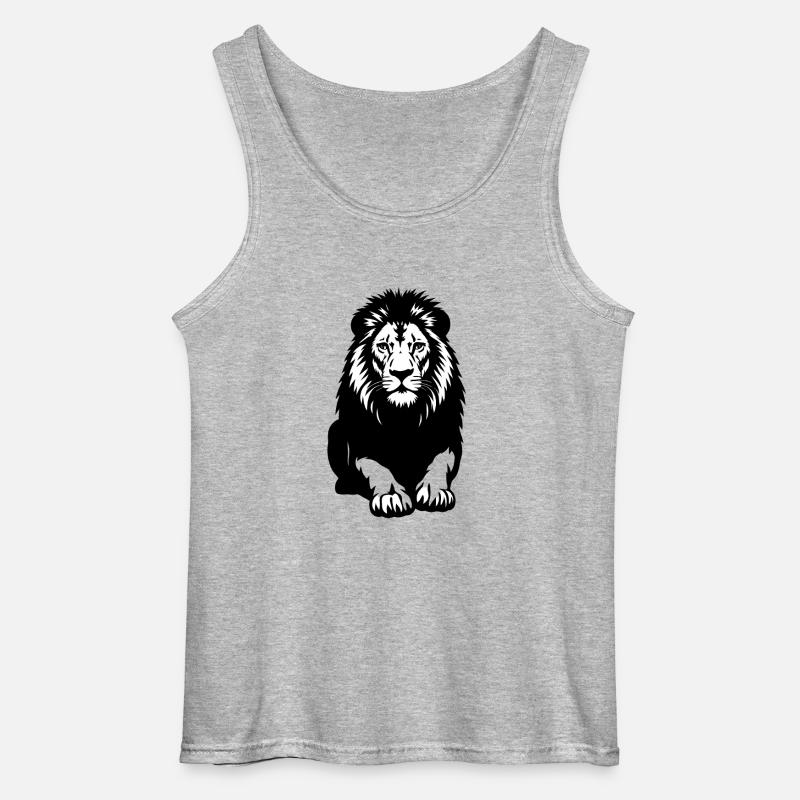 Lion - Gildan Men’s Tank Top - sports grey