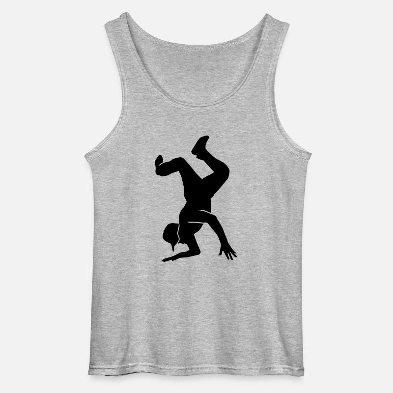 Breakdance - Gildan Männer Tank Top - Grau meliert