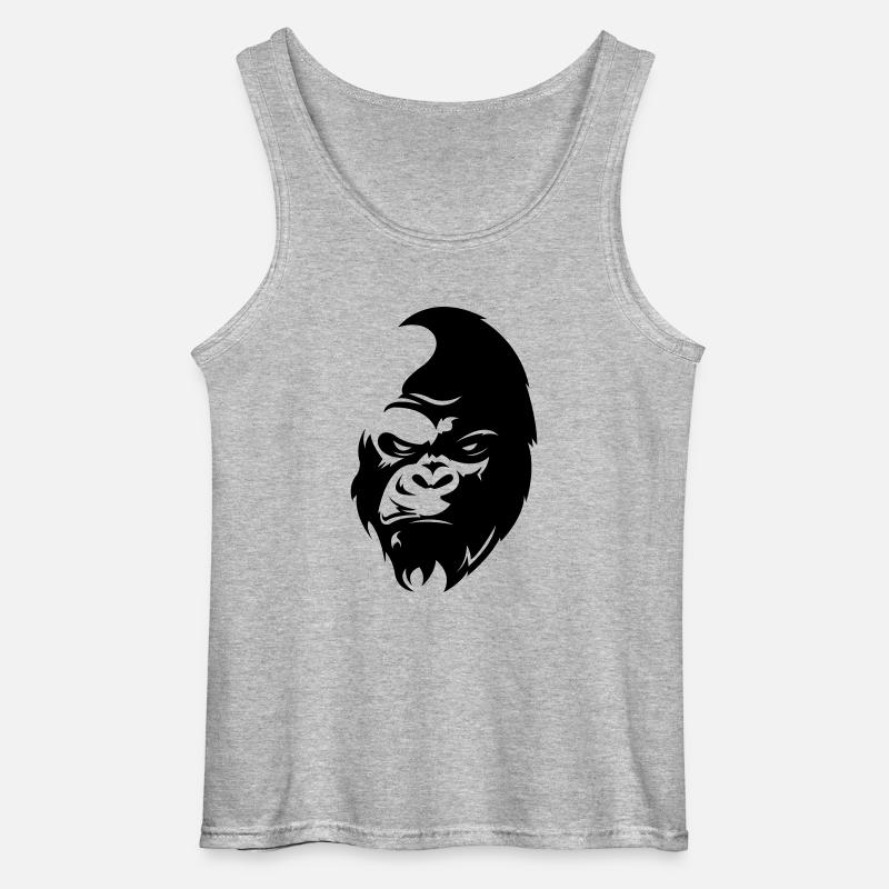gorilla - Gildan Männer Tank Top - Grau meliert