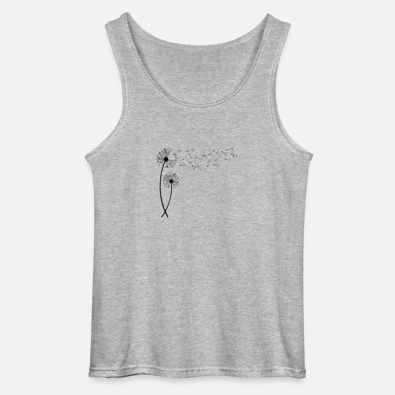 Pusteblume mit fliegenden Samen. Geschenk - Gildan Männer Tank Top - Grau meliert