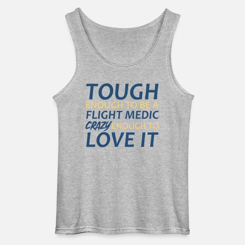 Flight Paramedic Crazy Luftrettung - Gildan Männer Tank Top - Grau meliert