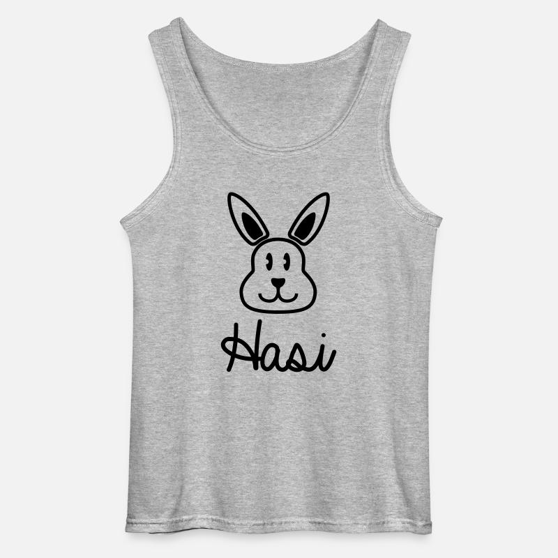Hasi - Gildan Männer Tank Top - Grau meliert