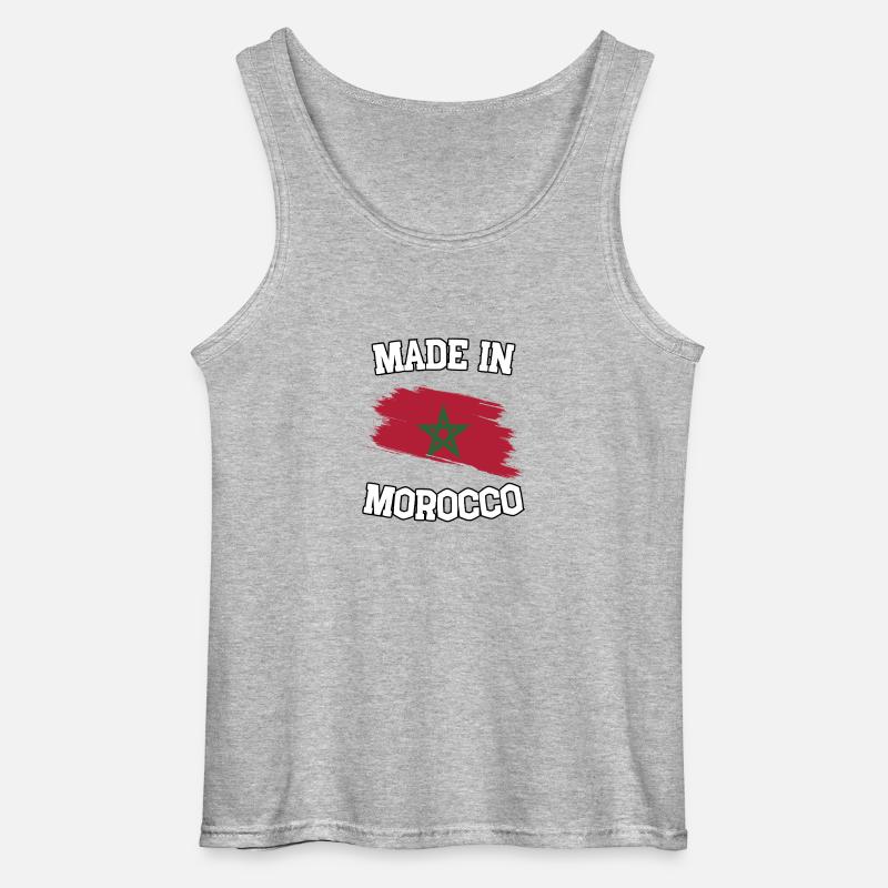 Made in Morocco - Gildan Männer Tank Top - Grau meliert