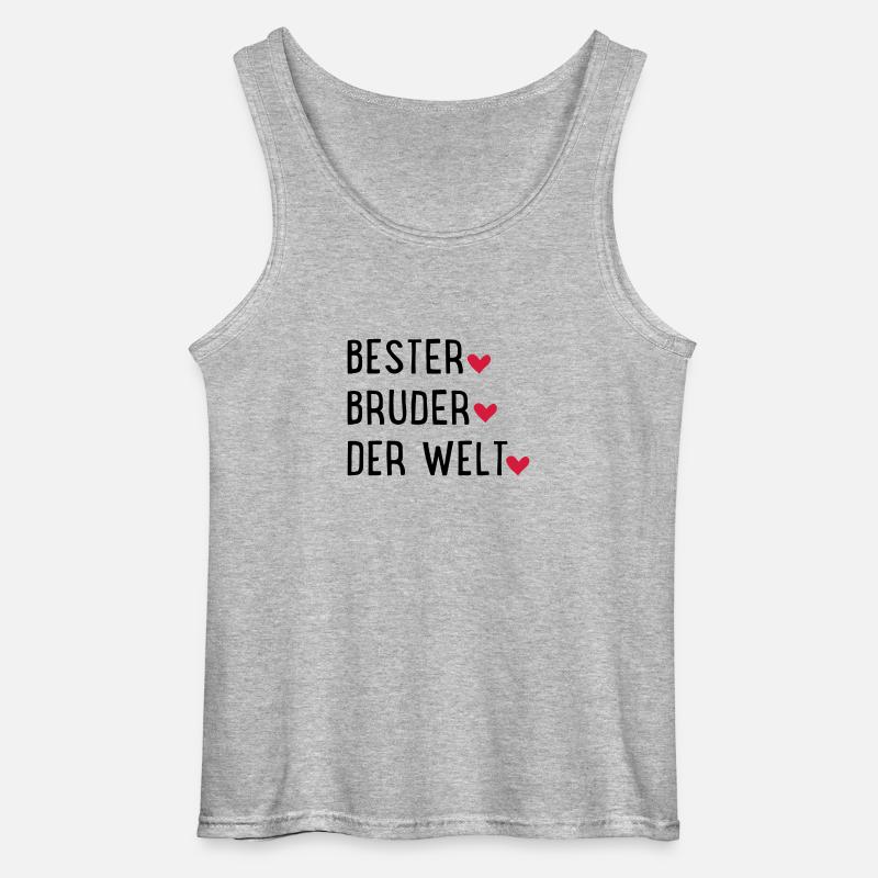 Bester Bruder der Welt - Gildan Männer Tank Top - Grau meliert