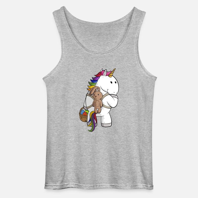 Oster Comic Einhorn - Gildan Männer Tank Top - Grau meliert