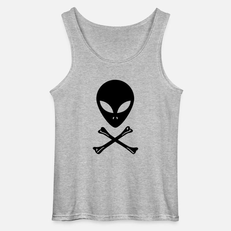 alien - Gildan Männer Tank Top - Grau meliert