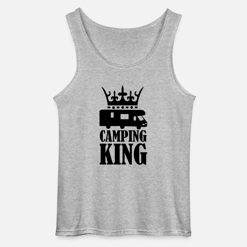 camping_king_01 - Gildan Männer Tank Top - Grau meliert