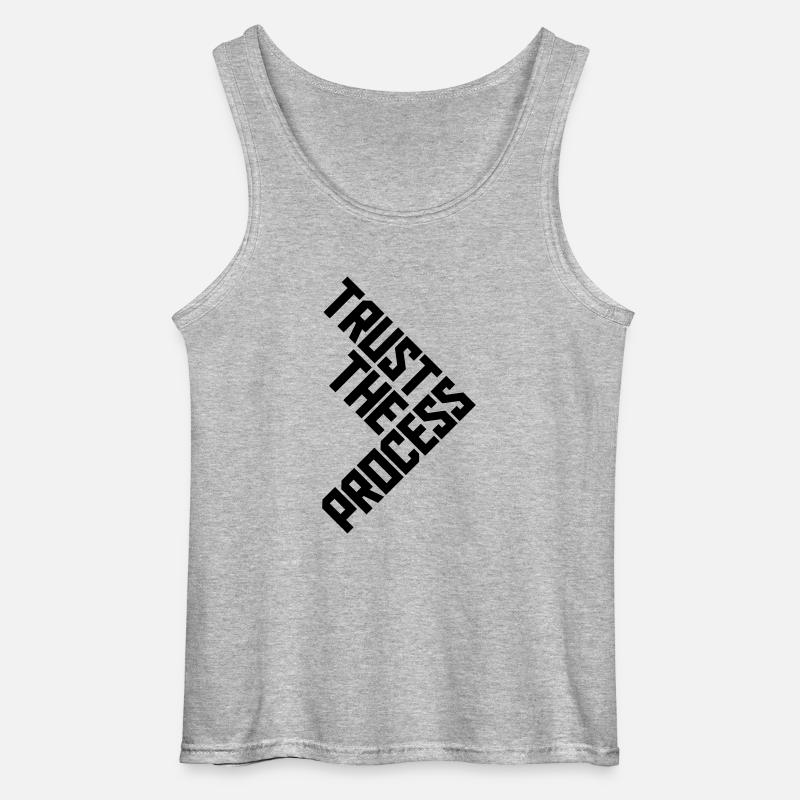 trust the process Zitat - Gildan Männer Tank Top - Grau meliert