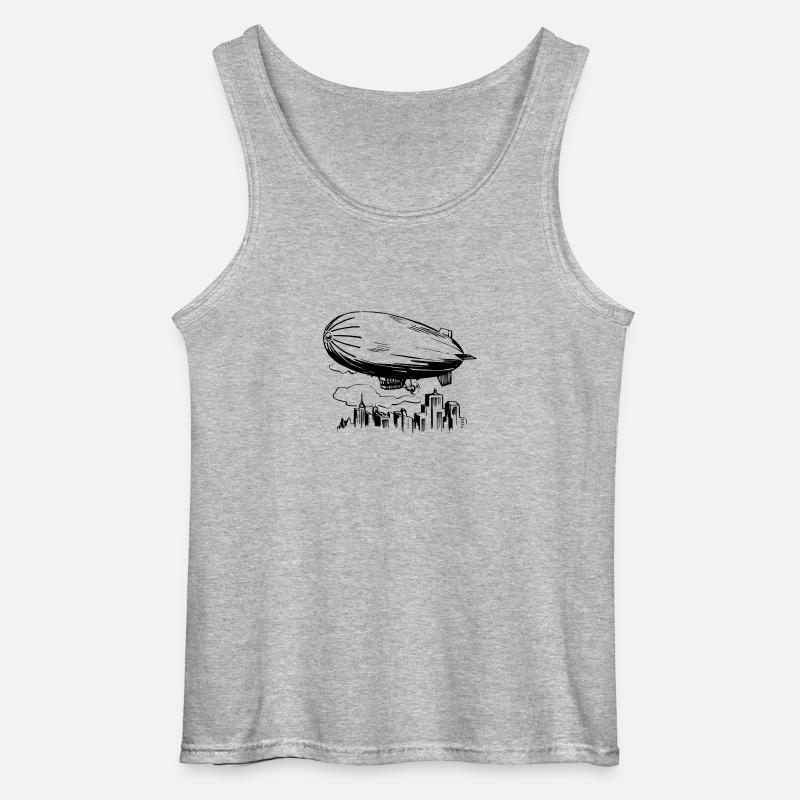 luftskib - Gildan tanktop til mænd - gråmeleret