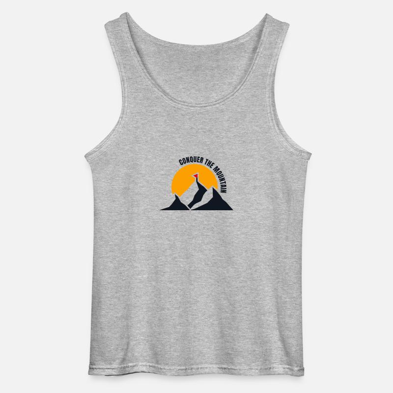 Conquer The Mountain - Gildan Männer Tank Top - Grau meliert