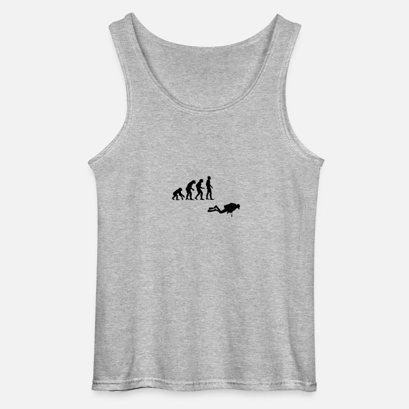 Evolution Tauchen - Gildan Männer Tank Top - Grau meliert