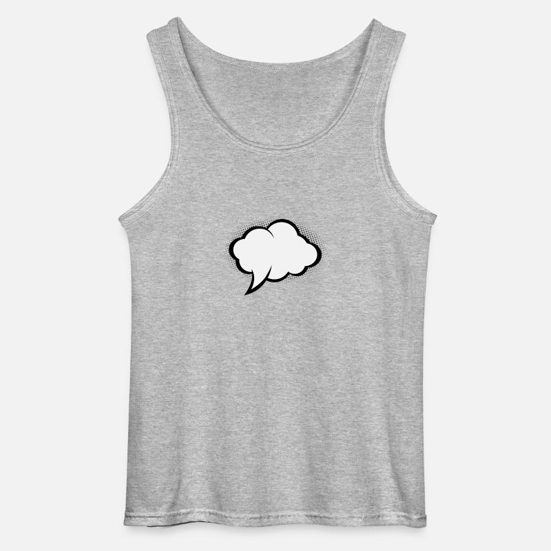 Comic-Sprechblase - Gildan Männer Tank Top - Grau meliert
