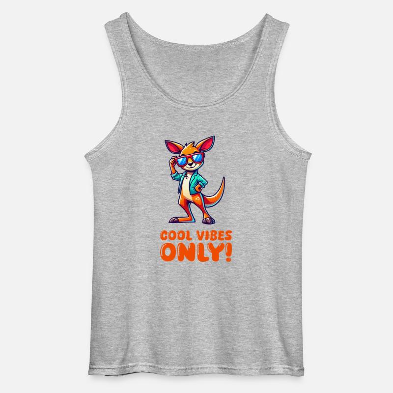 Kangaroo Comic Sonnenbrille - Gildan Männer Tank Top - Grau meliert