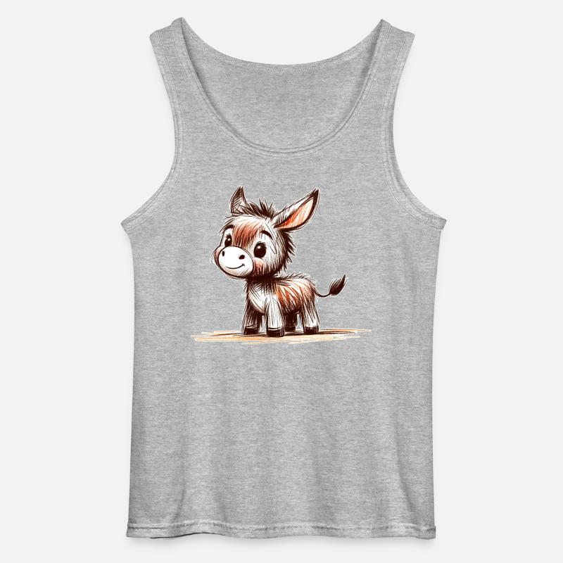 Eselchen - Gildan Männer Tank Top - Grau meliert