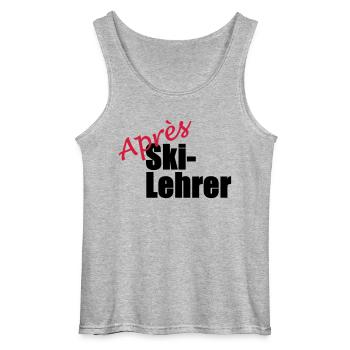 Apres Ski Lehrer - Gildan Männer Tank Top - Grau meliert - Vorne