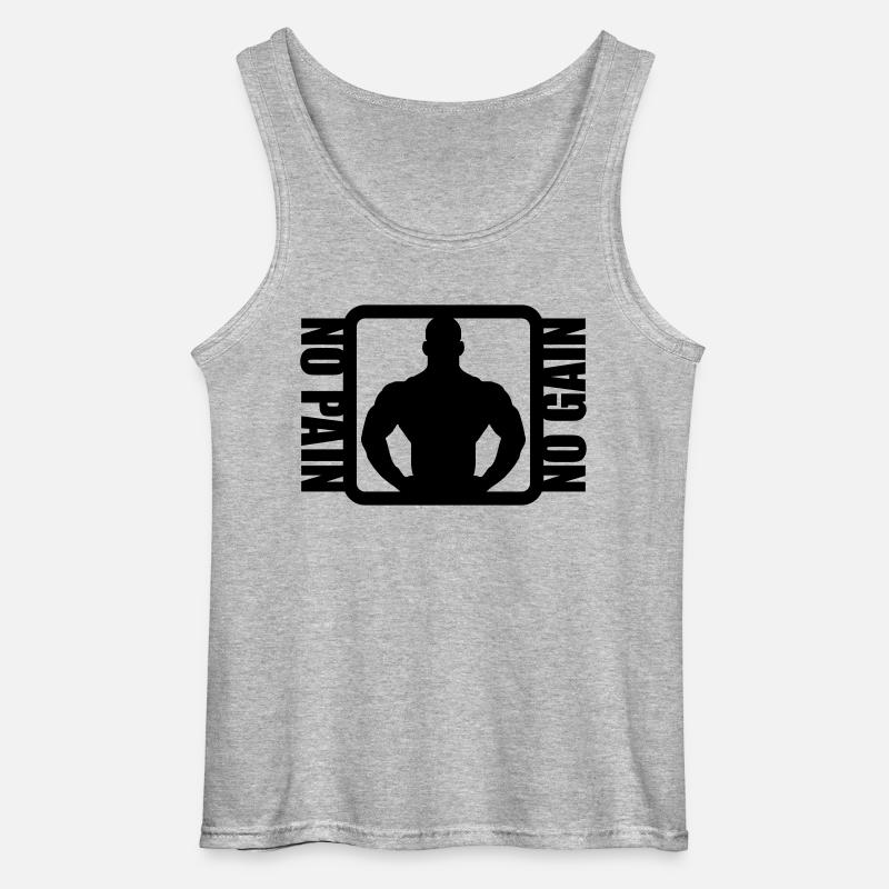 Bodybuilder Logo Design - Gildan Männer Tank Top - Grau meliert