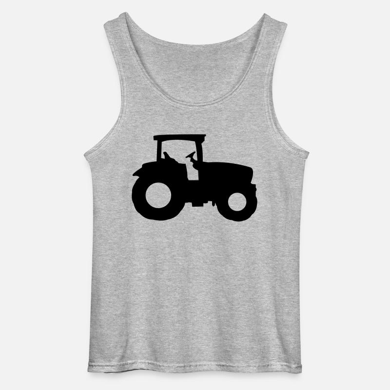 traktor1 - Gildan Männer Tank Top - Grau meliert