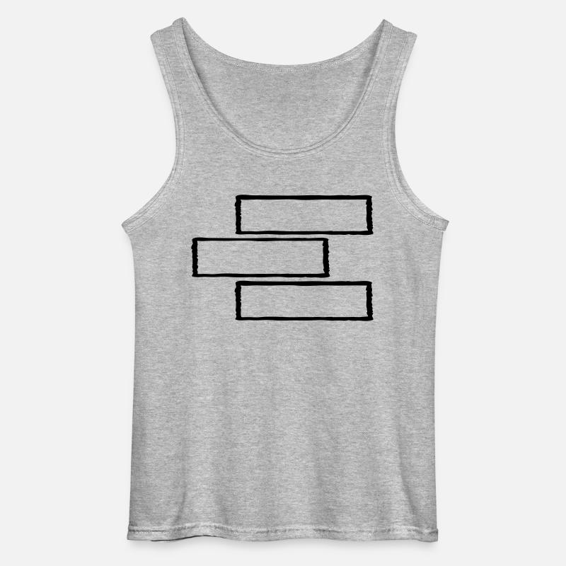 3 rectangular frame - Gildan Men’s Tank Top - sports grey