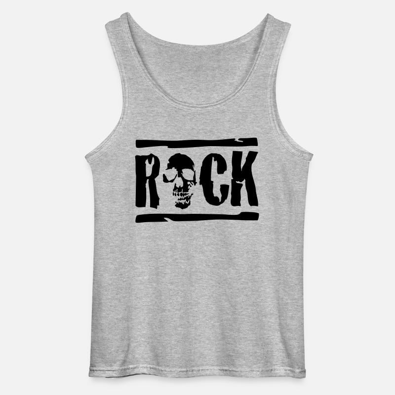 rock2 - Gildan Männer Tank Top - Grau meliert