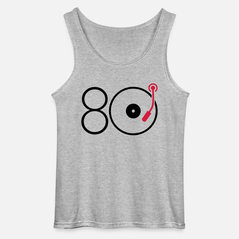 Musik der 80er - Gildan Männer Tank Top - Grau meliert
