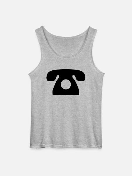 Telefon - Gildan Männer Tank Top - Grau meliert