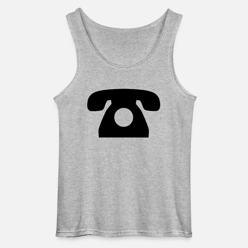 Telefon - Gildan Männer Tank Top - Grau meliert