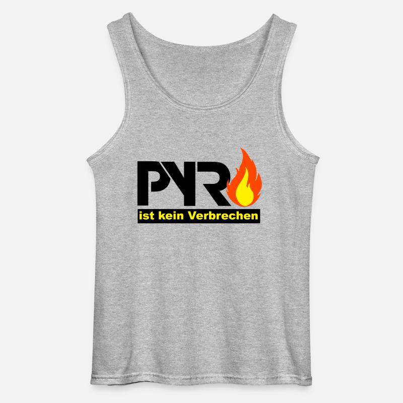 Pyro - Gildan Männer Tank Top - Grau meliert