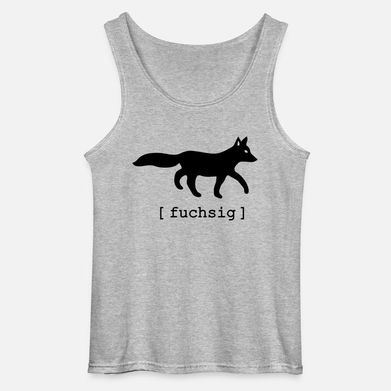 Fuchs fuchsig wild tier - Gildan Männer Tank Top - Grau meliert