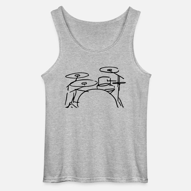 Drumset - Gildan Männer Tank Top - Grau meliert