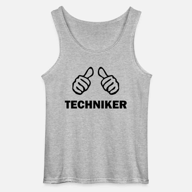 techniker - Gildan Männer Tank Top - Grau meliert