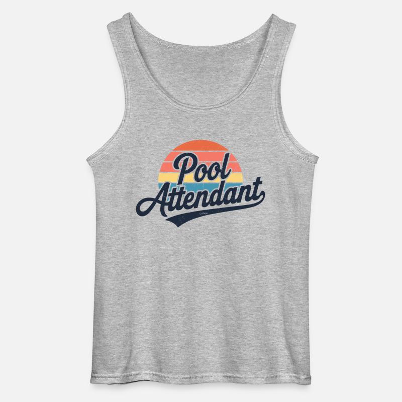 Humor am Pool - Gildan Männer Tank Top - Grau meliert