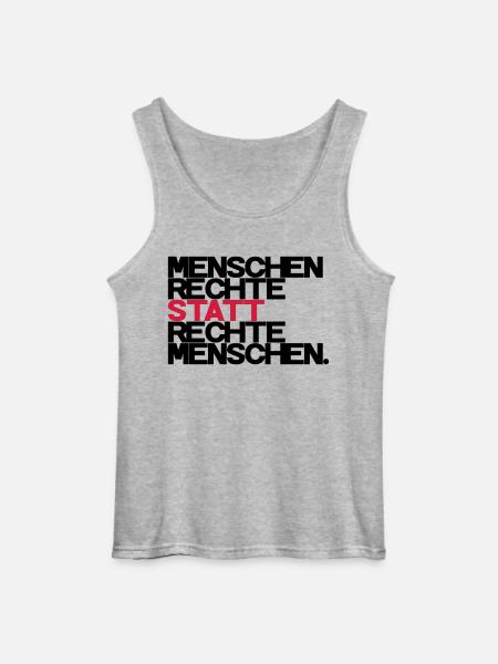 Menschenrechte - Gildan Männer Tank Top - Grau meliert
