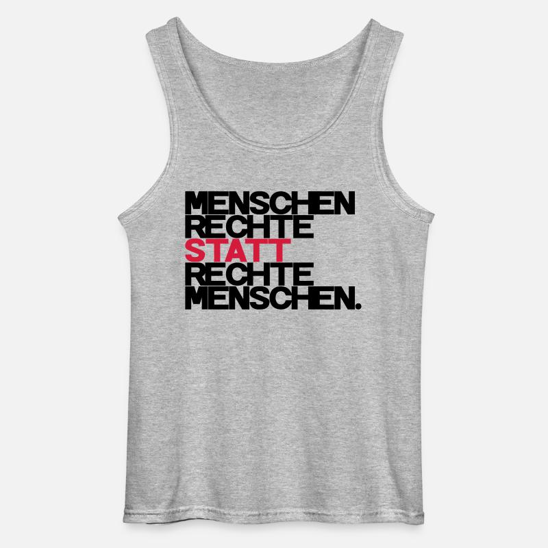 Menschenrechte - Gildan Männer Tank Top - Grau meliert