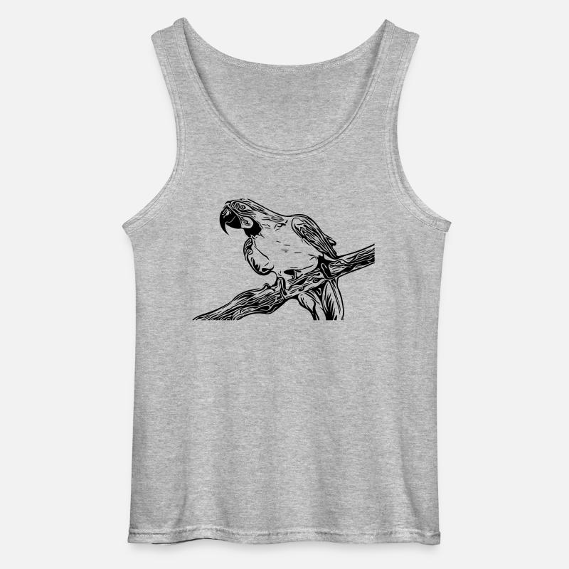 Papagei - Gildan Männer Tank Top - Grau meliert